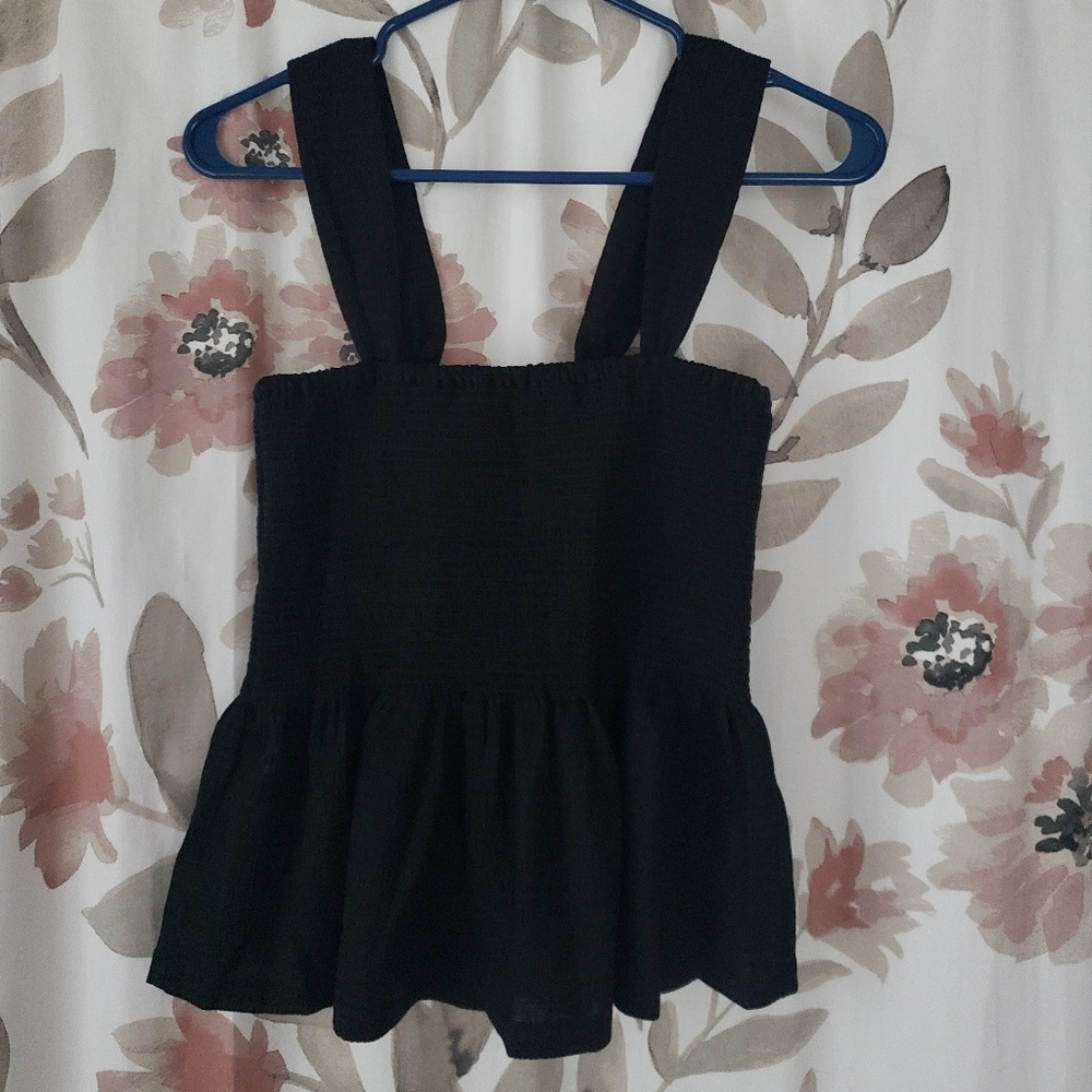 Madewell Texture & Thread Smocked Peplum M